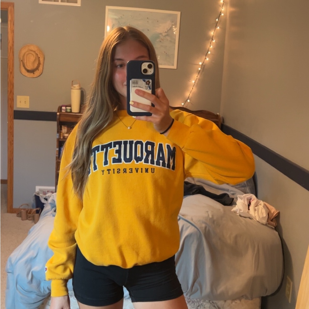 Champion Yellow University Sweatshirt